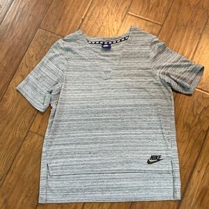 Nike Heather Gray Striped Tee
